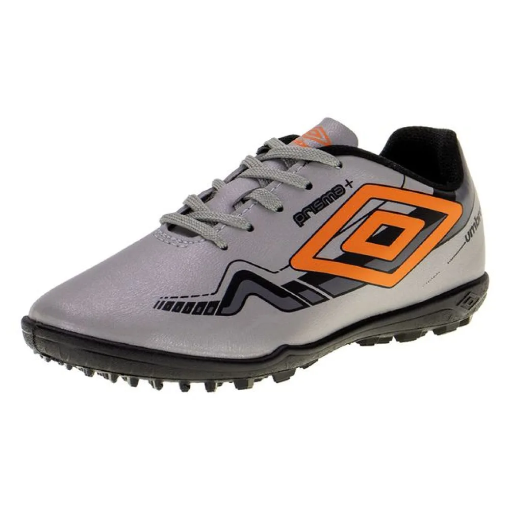 Chuteira Infantil Society Prisma Umbro - U07FB00146 CINZA/LARANJA 30