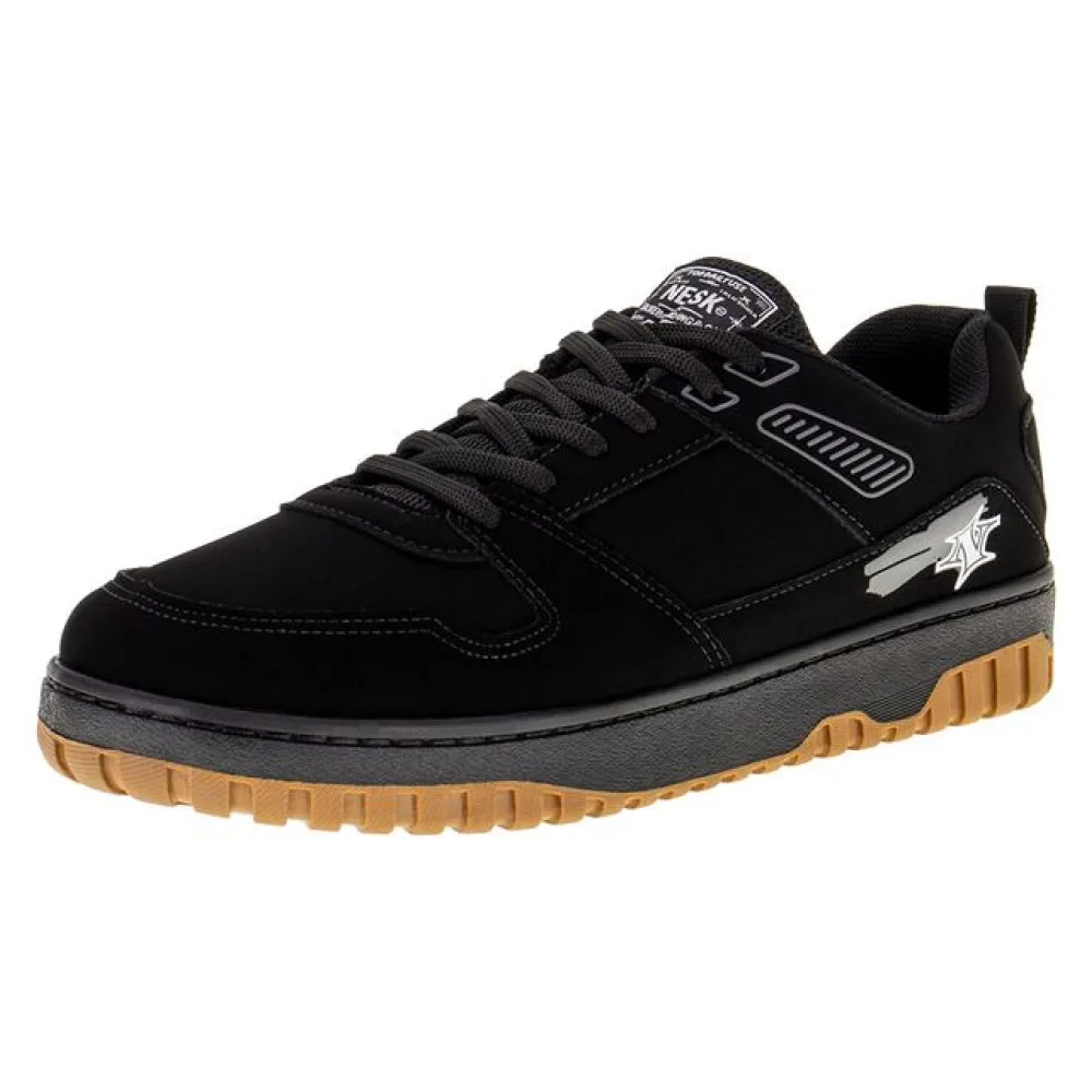 Tênis Masculino Casual Nesk - C5725 PRETO 37