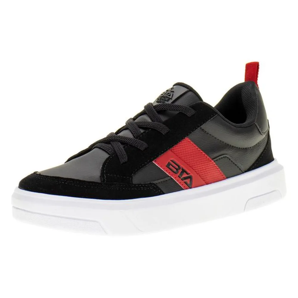 Tênis Infantil Masculino Batatinha - 2002 PRETO/VERMELHO 28