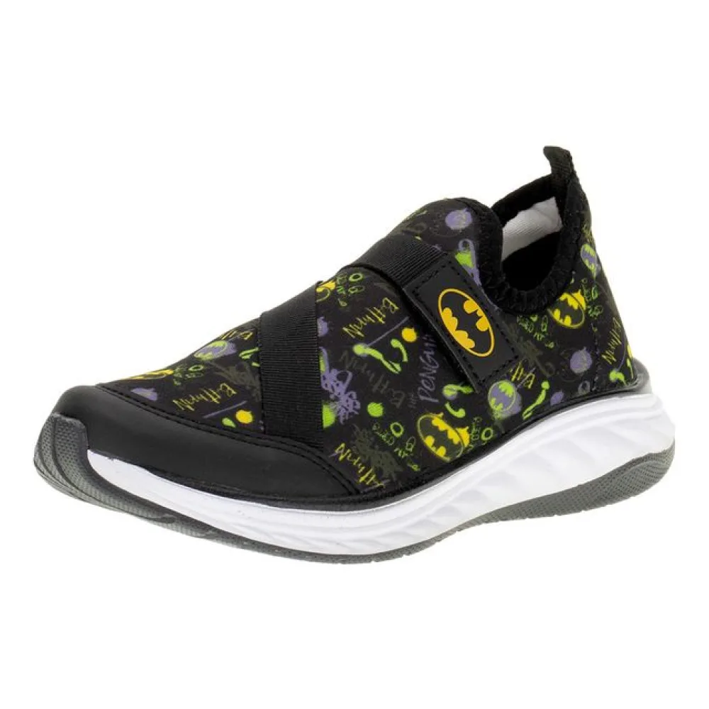 Tênis Infantil Slip Batman Via Vip - W9009BT PRETO 30