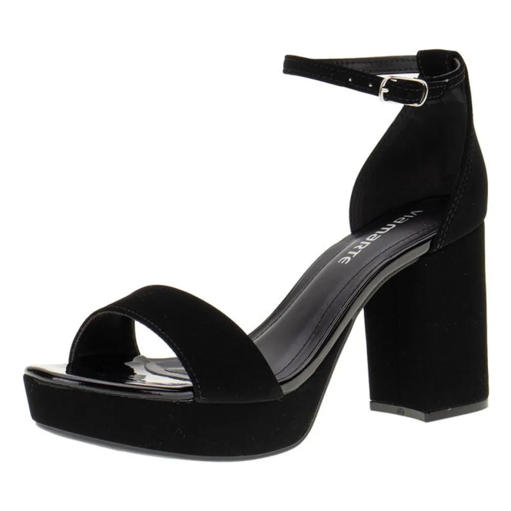 Sandália Feminina Meia Pata Via Marte - 2211507 PRETO/NOBUCK 37