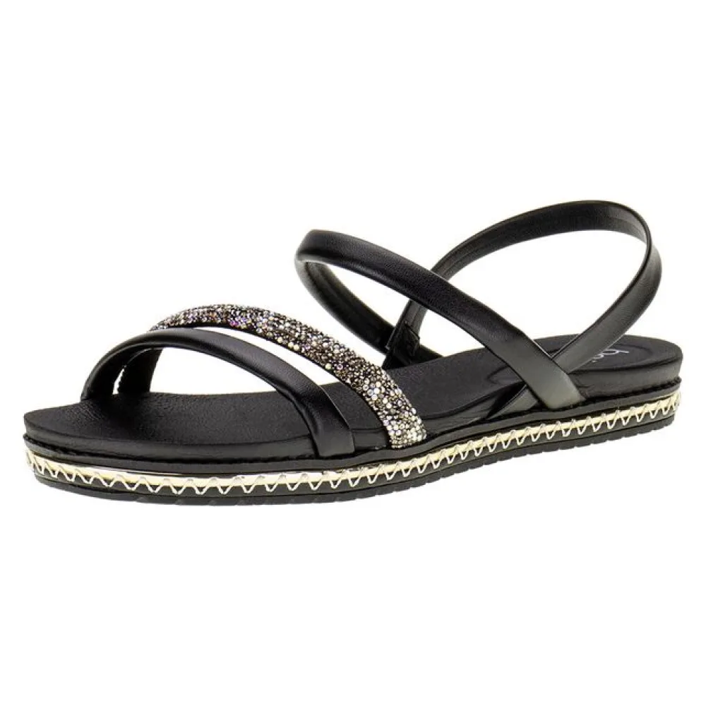 Sandália Feminina Flat Beira Rio - 83211546 PRETO 34