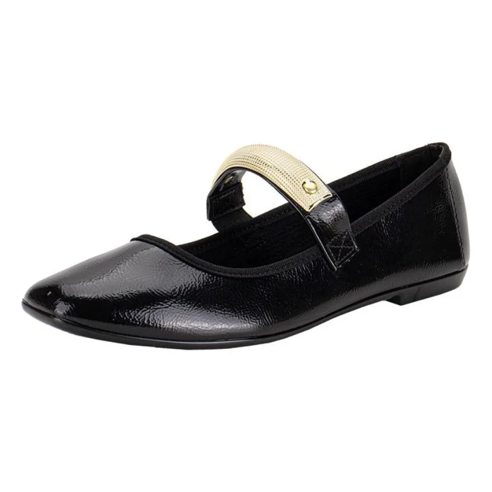 Sapatilha Feminina Flat Moleca 5729135 VERNIZ/PRETO 34