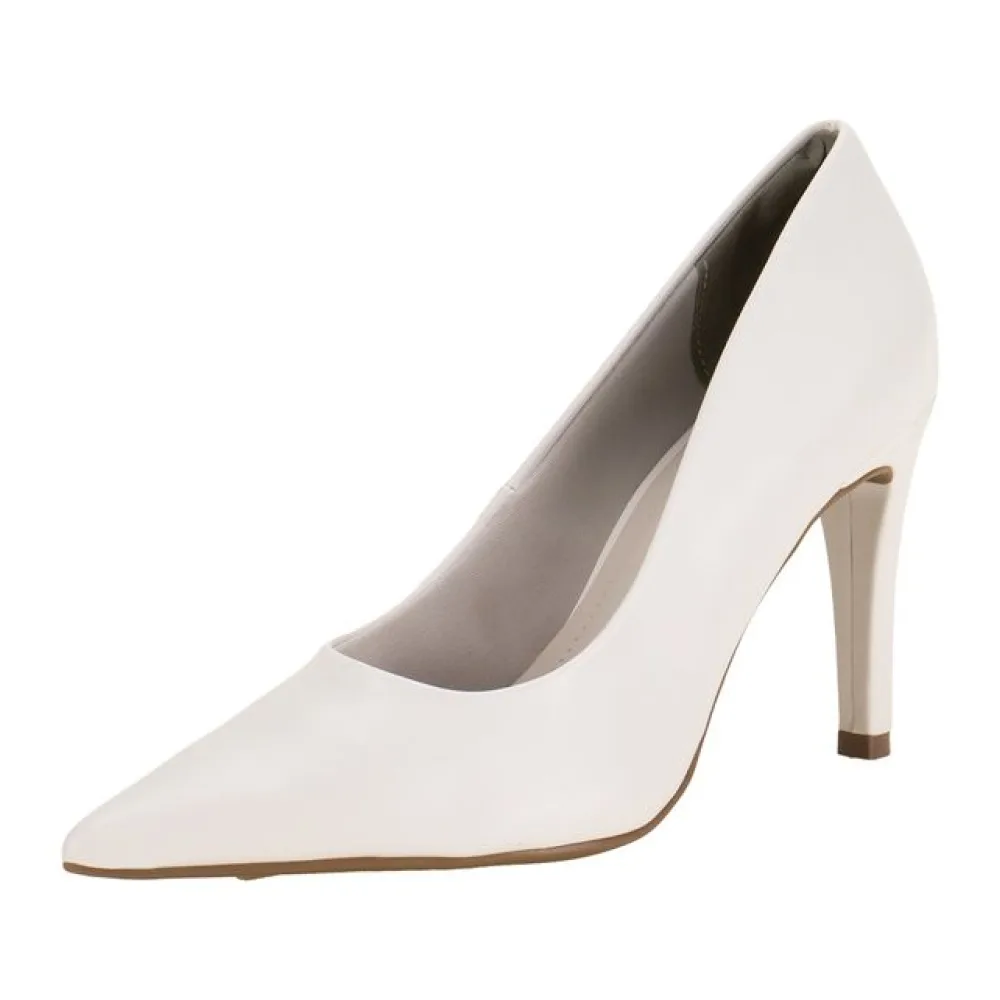 Scarpin Feminino Salto Fino Via Marte 045001 BRANCO 33
