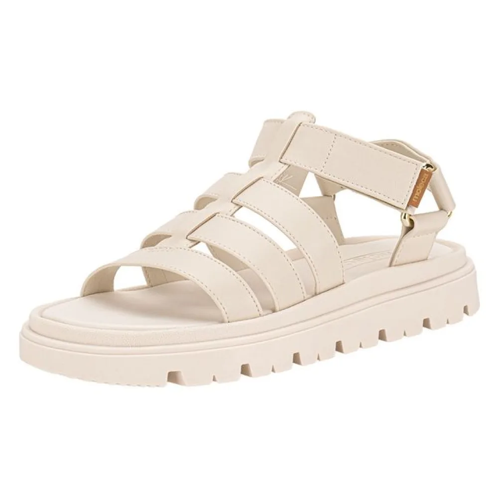 Sandália Feminina Flat Moleca 5504109 MARFIM 35