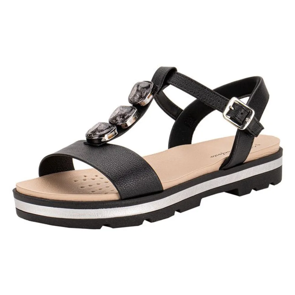 Sandália Feminina Flat Modare 7132155 PRETO 35