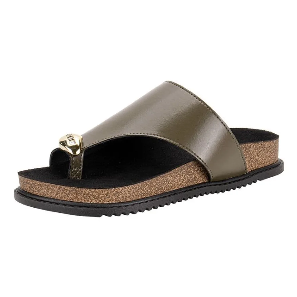 Tamanco Feminino Flat Beira Rio 8524110 OLIVA 34