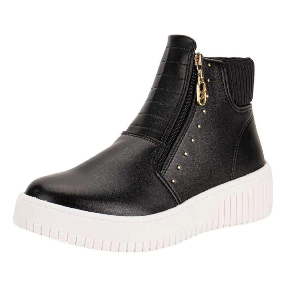 Tênis Feminino Cano Alto Beira Rio 4316109 PRETO 34