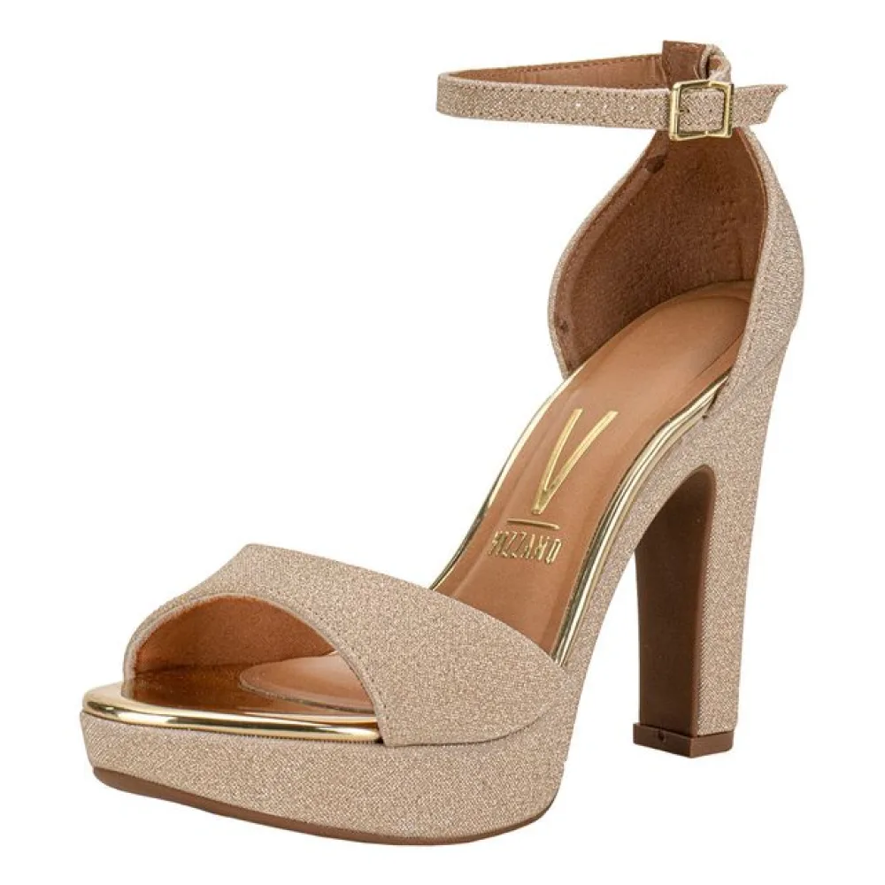 Sandália Feminina Meia Pata Vizzano 6292217 OURO 37
