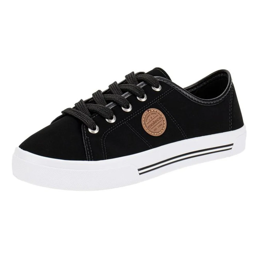 Tênis Feminino Casual Moleca 5667302 PRETO/NOBUCK 34