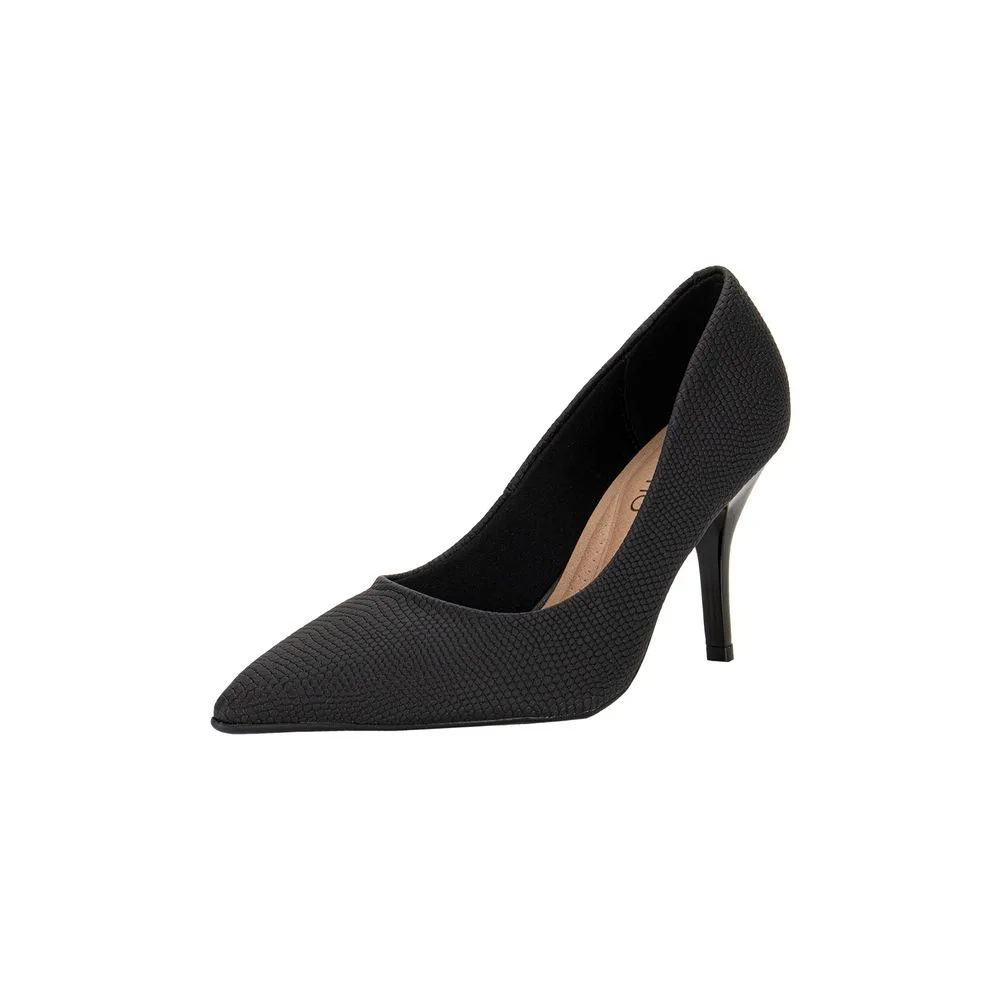 Scarpin Feminino Salto Fino Beira Rio 41221400 PRETO/NOBUCK 34