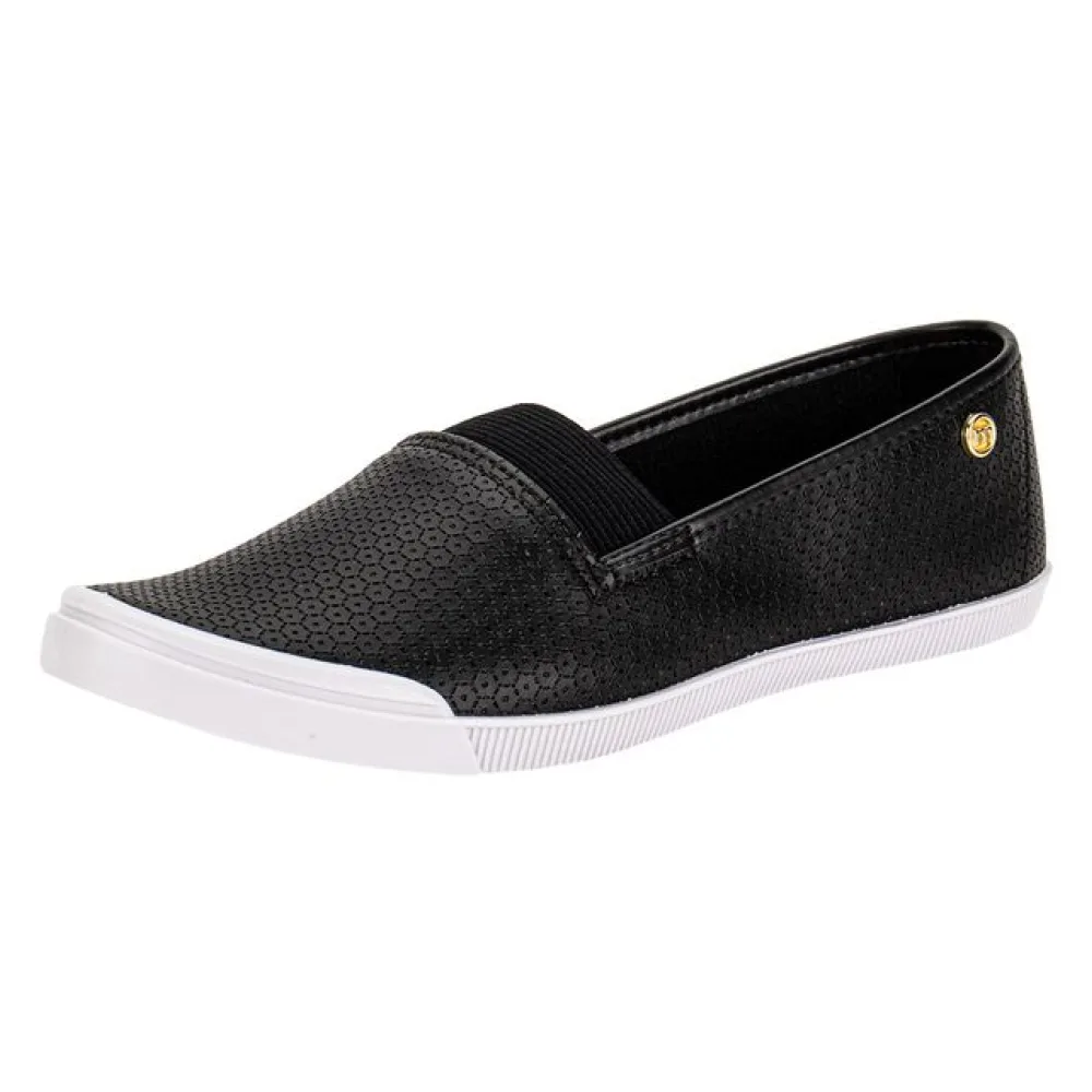 Tênis Feminino Slip On Moleca 5109791 PRETO 34