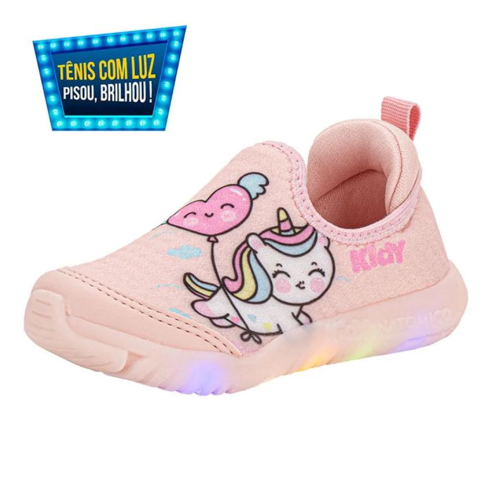 Tênis Infantil Feminino Flex Ligth Kidy 0201198 ROSA 22