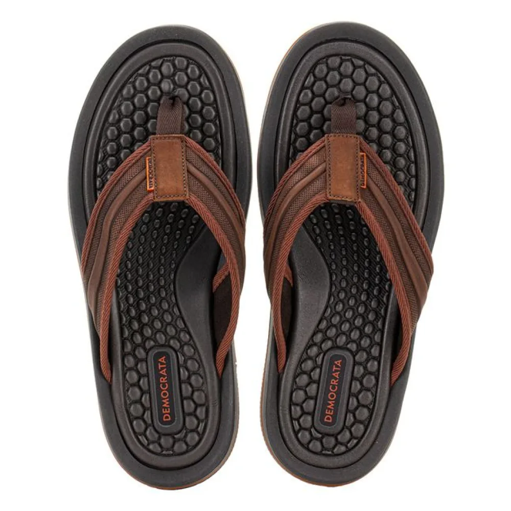 Chinelo Masculino Denim Groove Democrata 289101 CARAMELO 41