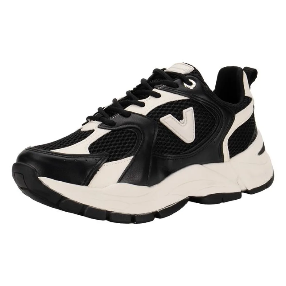 Tênis Feminino Chunky Via Marte 140010 PRETO/BEGE 35