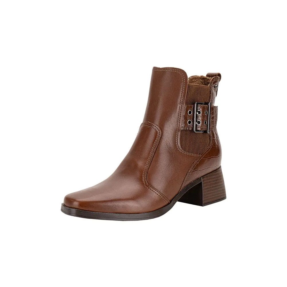 Bota Feminina Cano Baixo Pegada 282351 CHOCOLATE 34