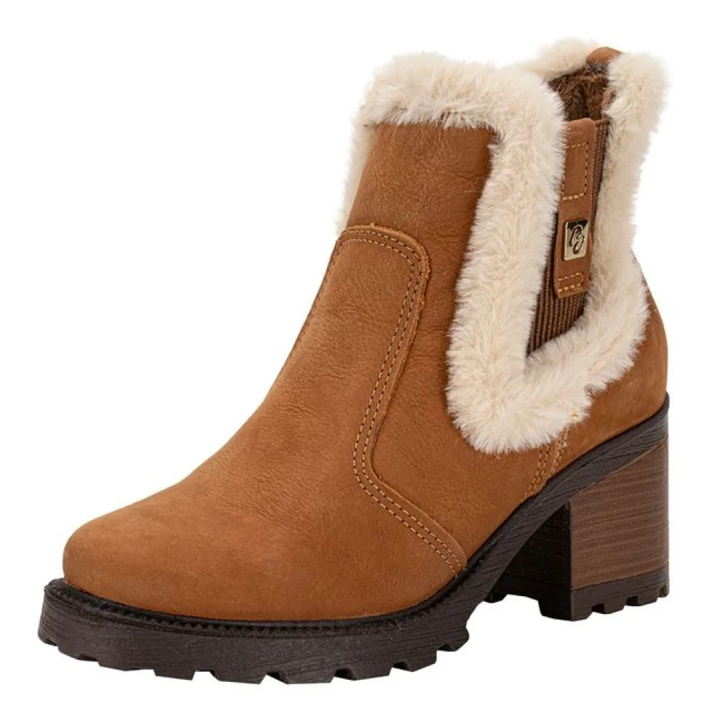 Bota Feminina Cano Baixo Pegada 281307 CAMEL 33