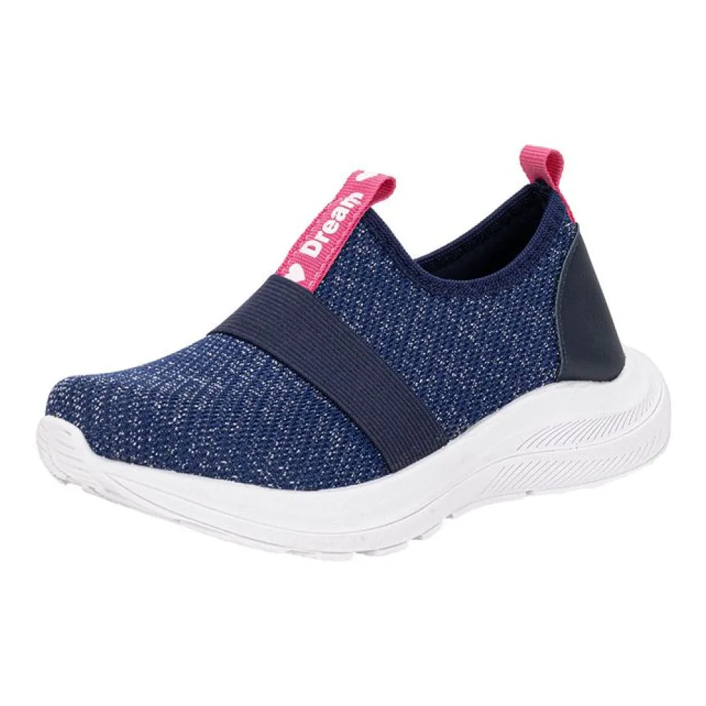 Tênis Infantil Feminino Slip On Kids Top 362TN MARINHO/ROSA 28