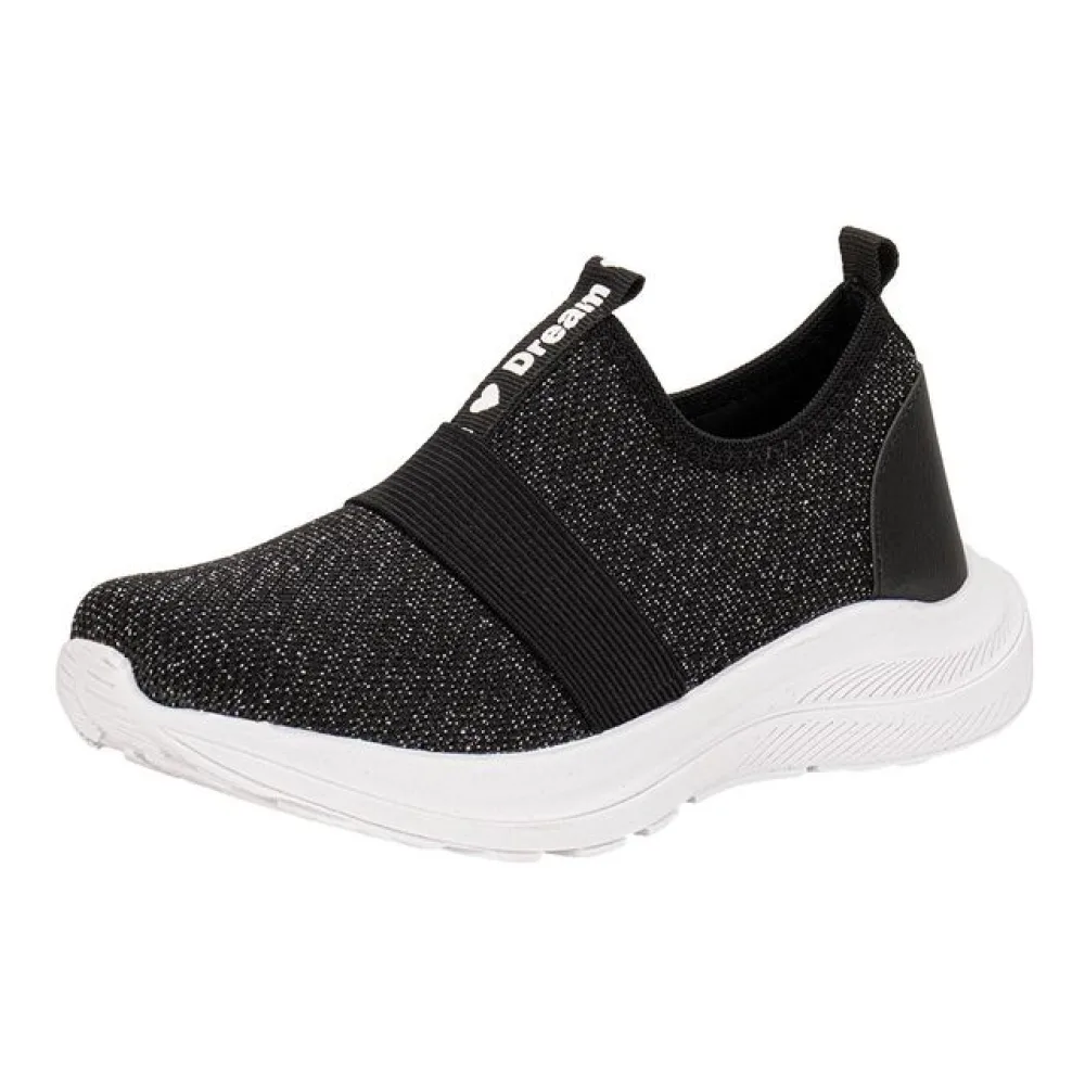 Tênis Infantil Feminino Slip On Kids Top 362TN PRETO 01 28