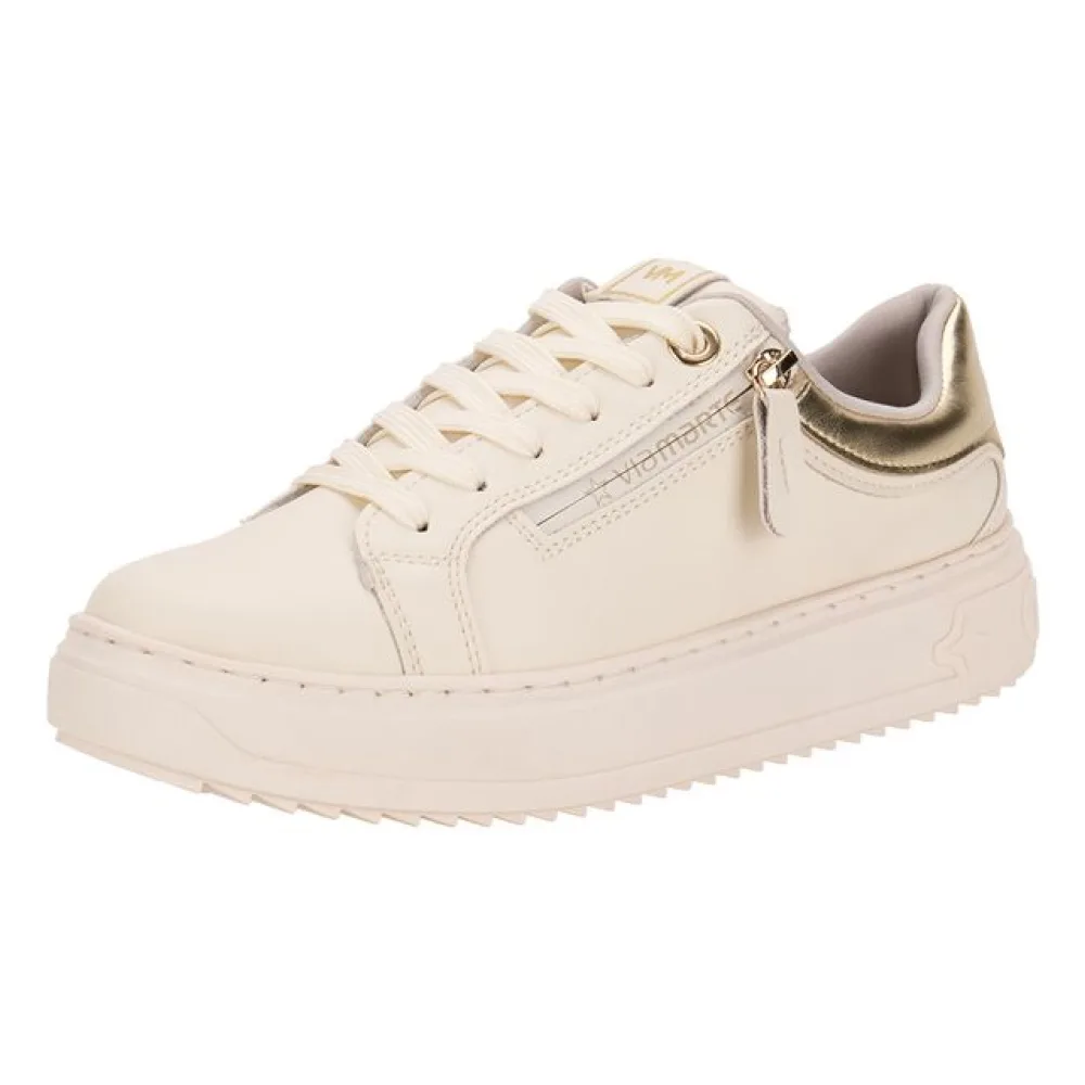 Tênis Feminino Casual Via Marte 206001 BEGE/OURO 36