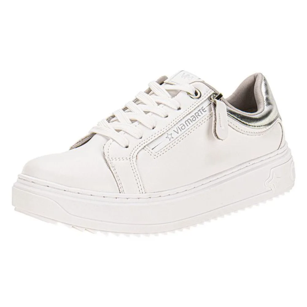 Tênis Feminino Casual Via Marte 206001 BRANCO/PRATA 39