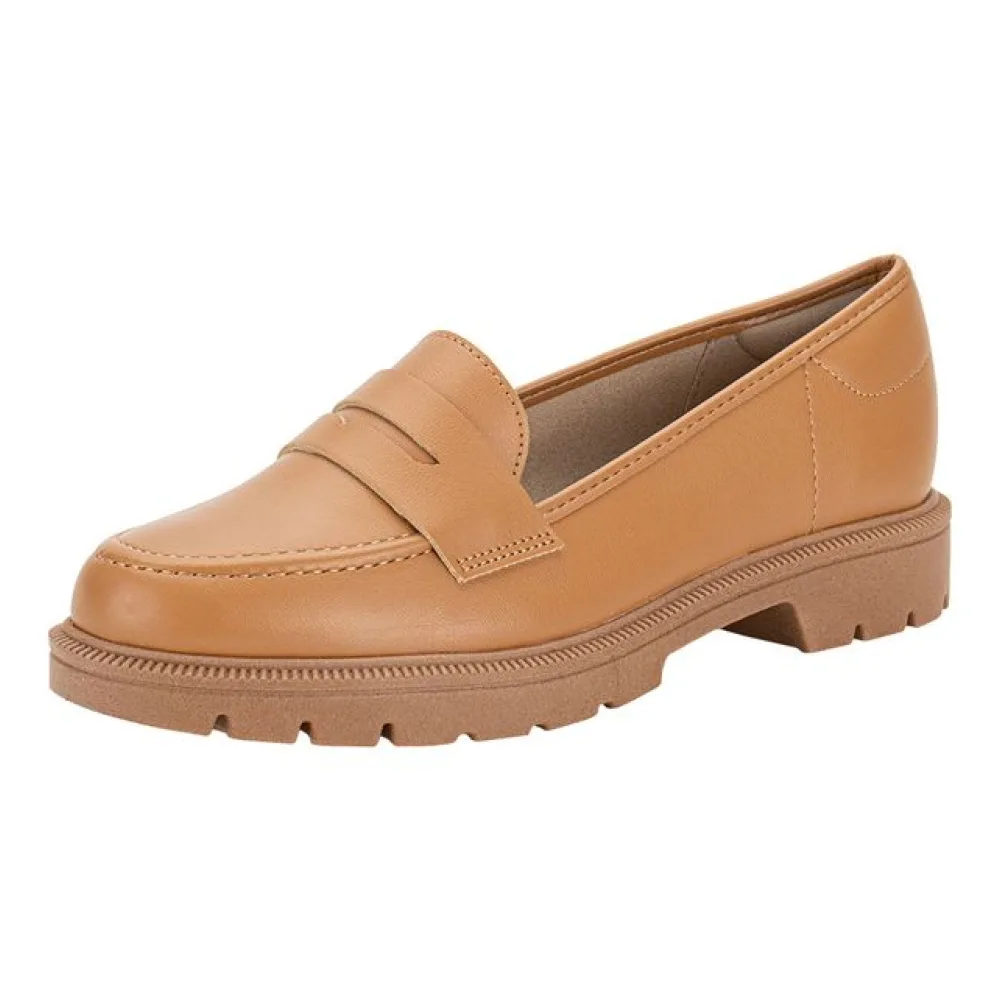 Mocassim Feminino Salto Baixo Beira Rio - 4283115 CAMEL 35