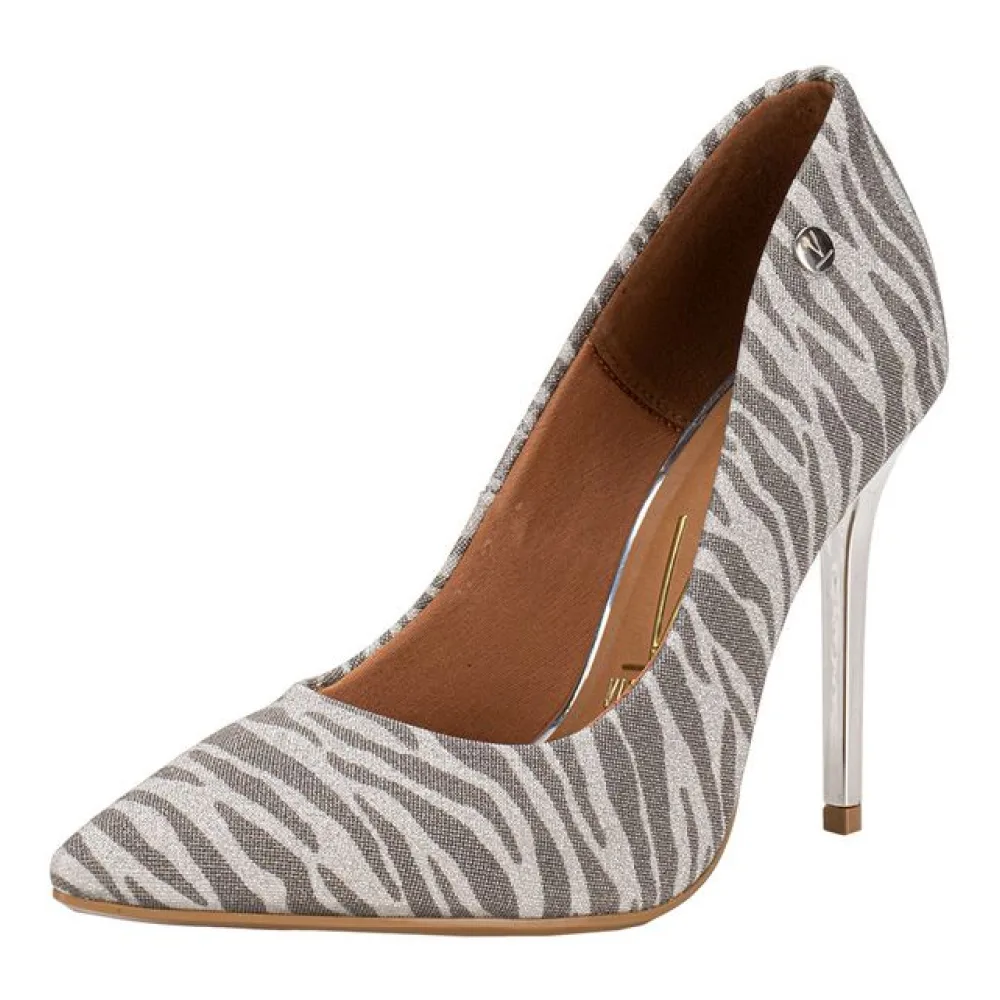 Scarpin Feminino Salto Fino Vizzano 1421200 PRATA 34