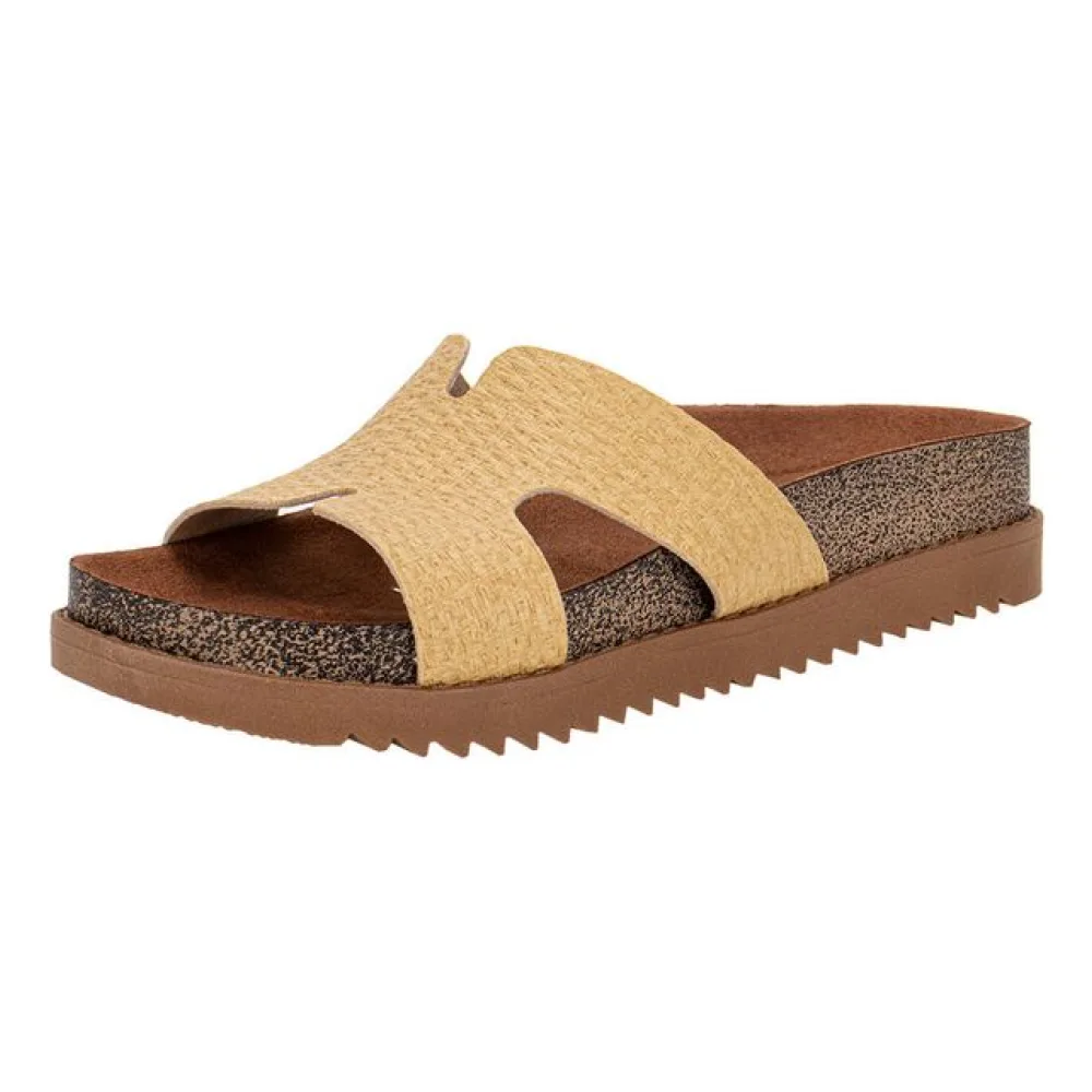Tamanco Feminino Flat Moleca 5500100 NATURAL 34