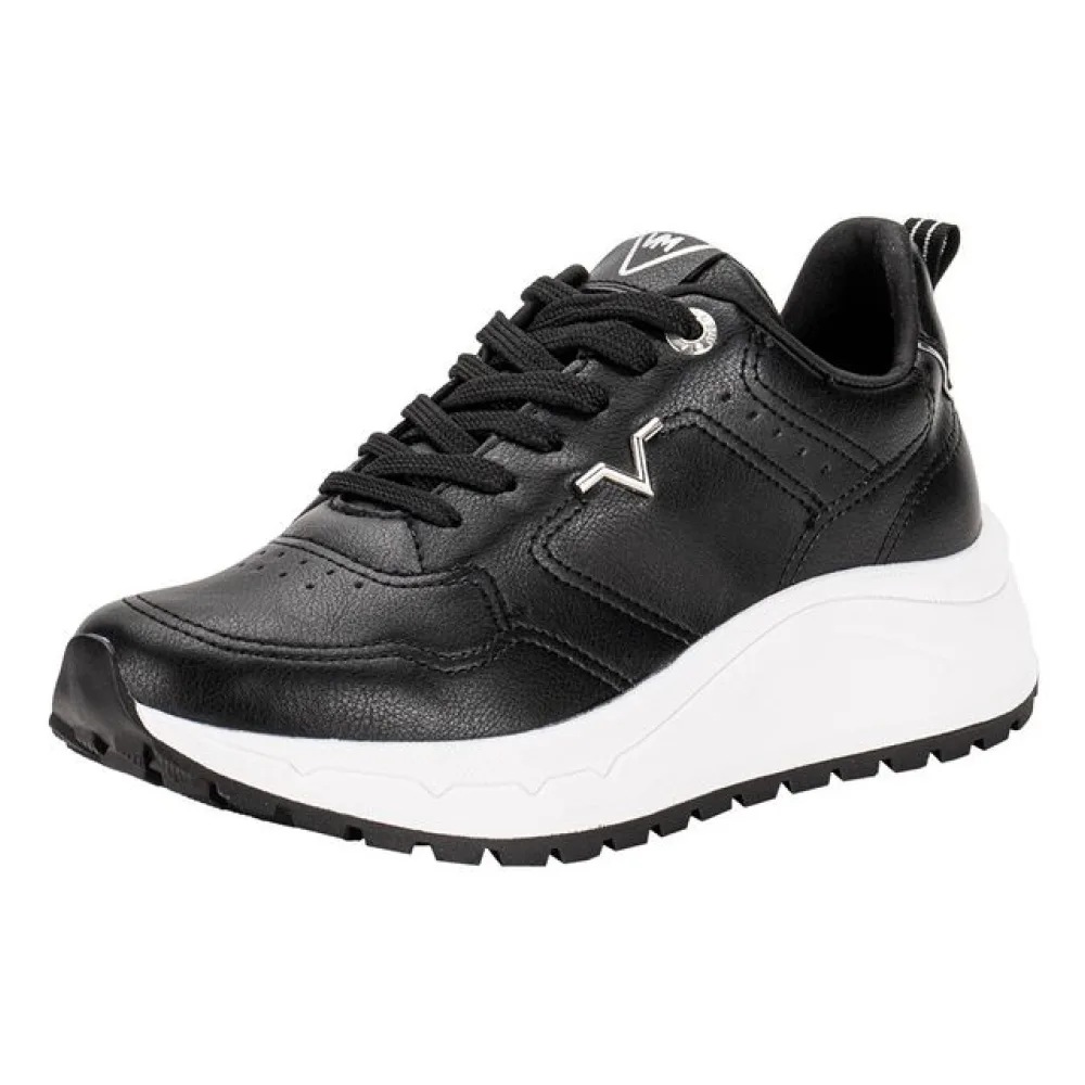 Tênis Feminino Casual Via Marte 136002 PRETO/BRANCO 35