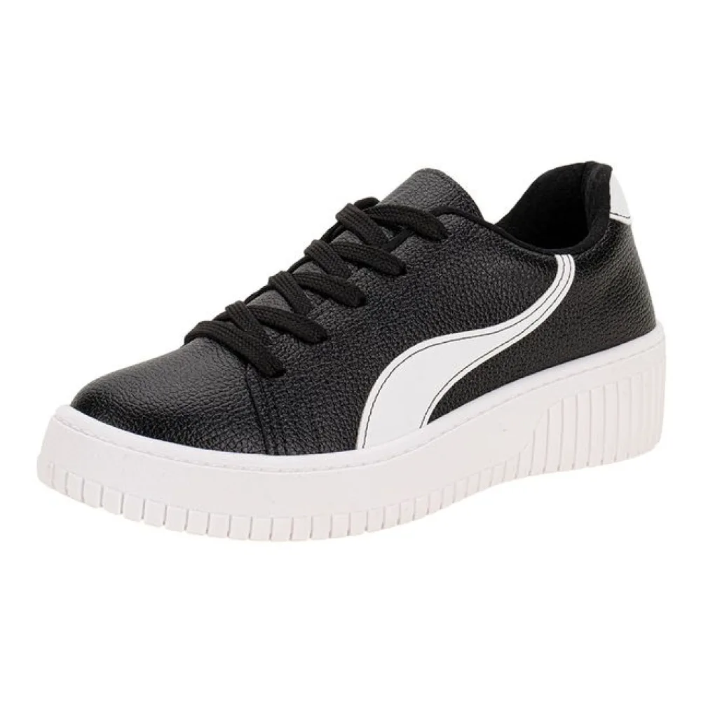 Tênis Feminino Casual Beira Rio 4316110 PRETO/BRANCO 34
