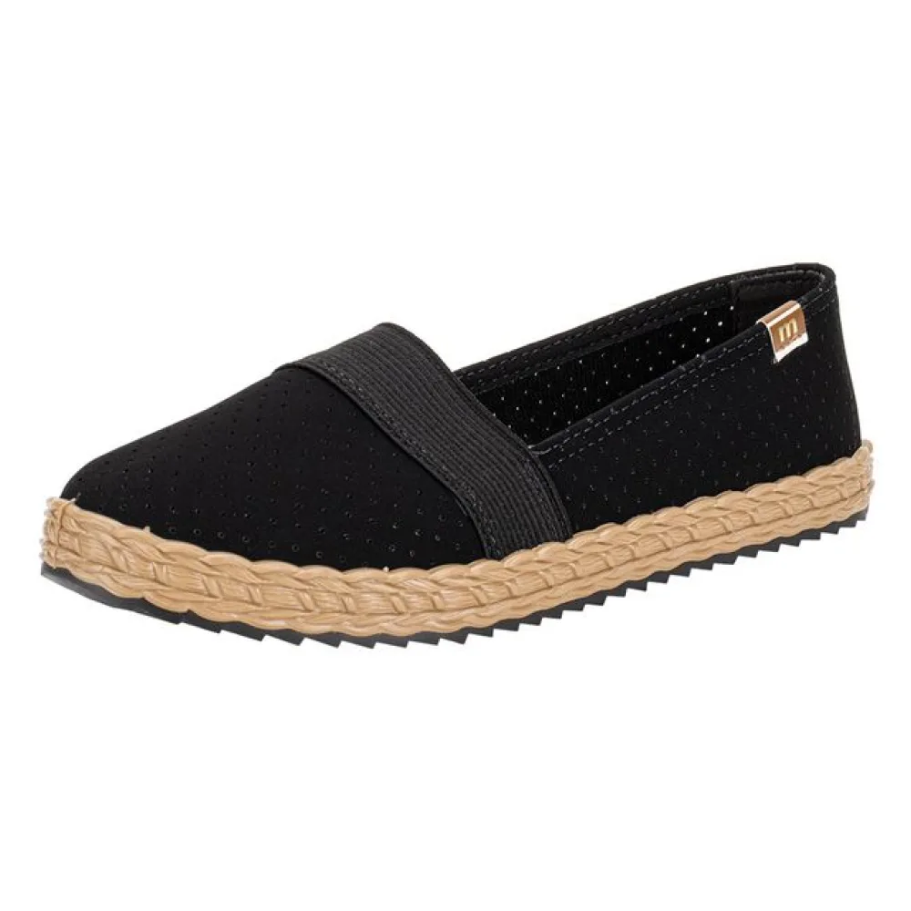 Sapatilha Feminina Flat Moleca 5696300 PRETO/NOBUCK 34