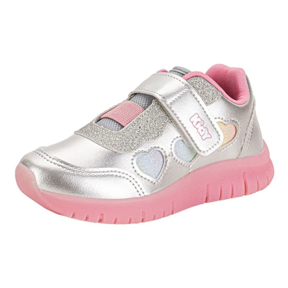 Tênis Infantil Feminino Ultra Flex Kidy 4451007 PRATA 27