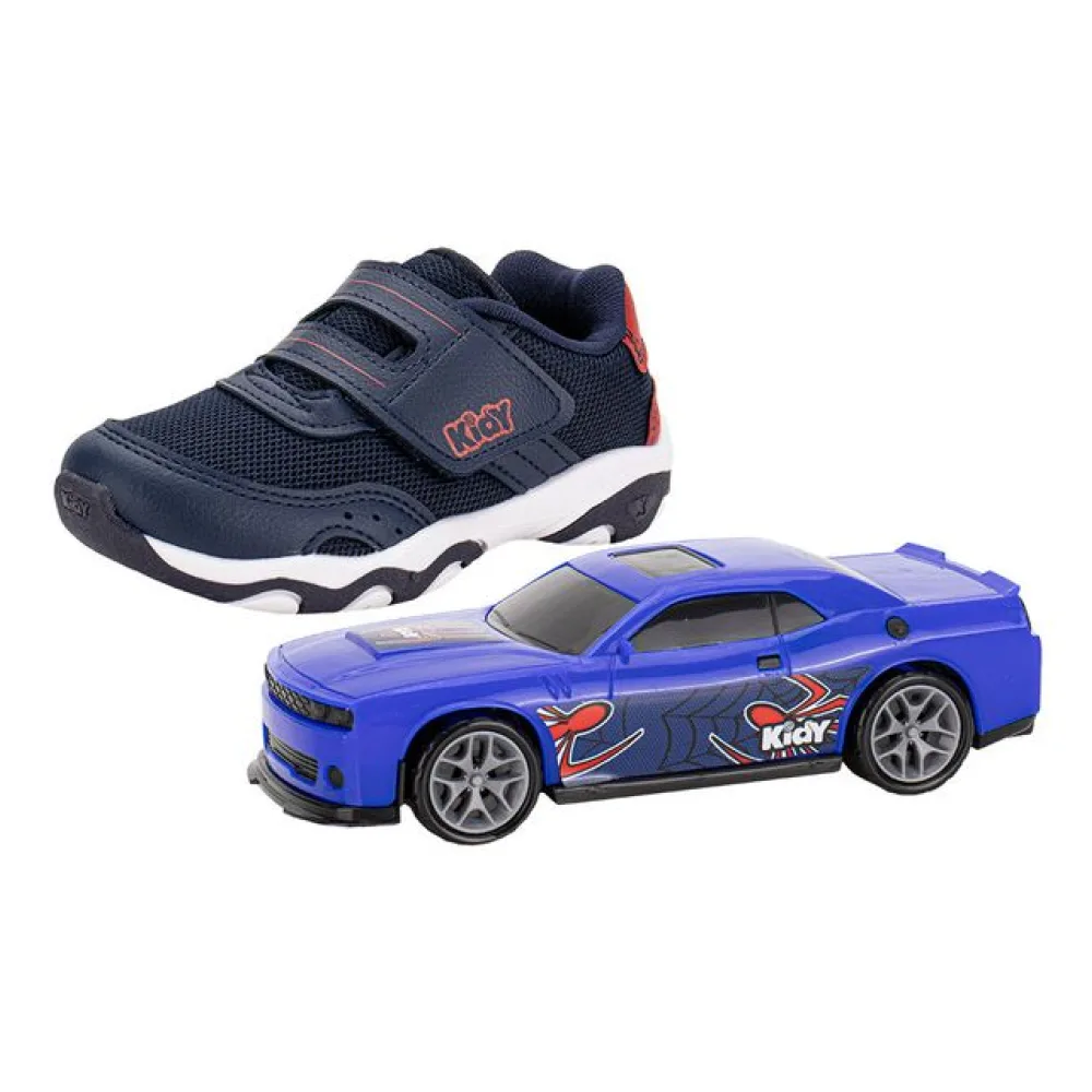 Kit Tênis Infantil Play + Carrinho Kidy 0070818 MARINHO 26