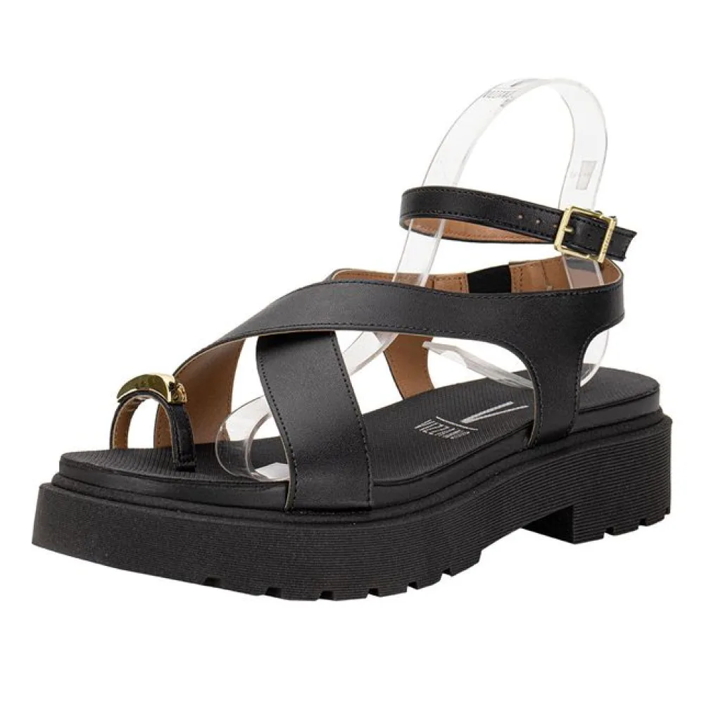 Sandália Feminina Salto Grosso Vizzano 6499122 PRETO 34