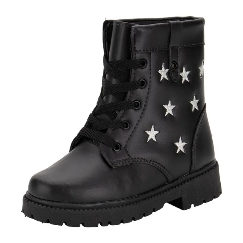 Bota Infantil Feminina Coturno Gracinha 880 PRETO 28