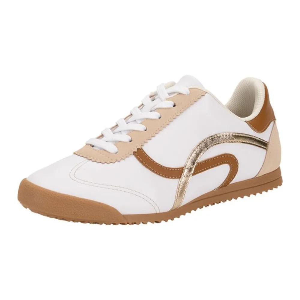 Tênis Feminino Casual Piccadilly 906001 BRANCO/BEGE 35