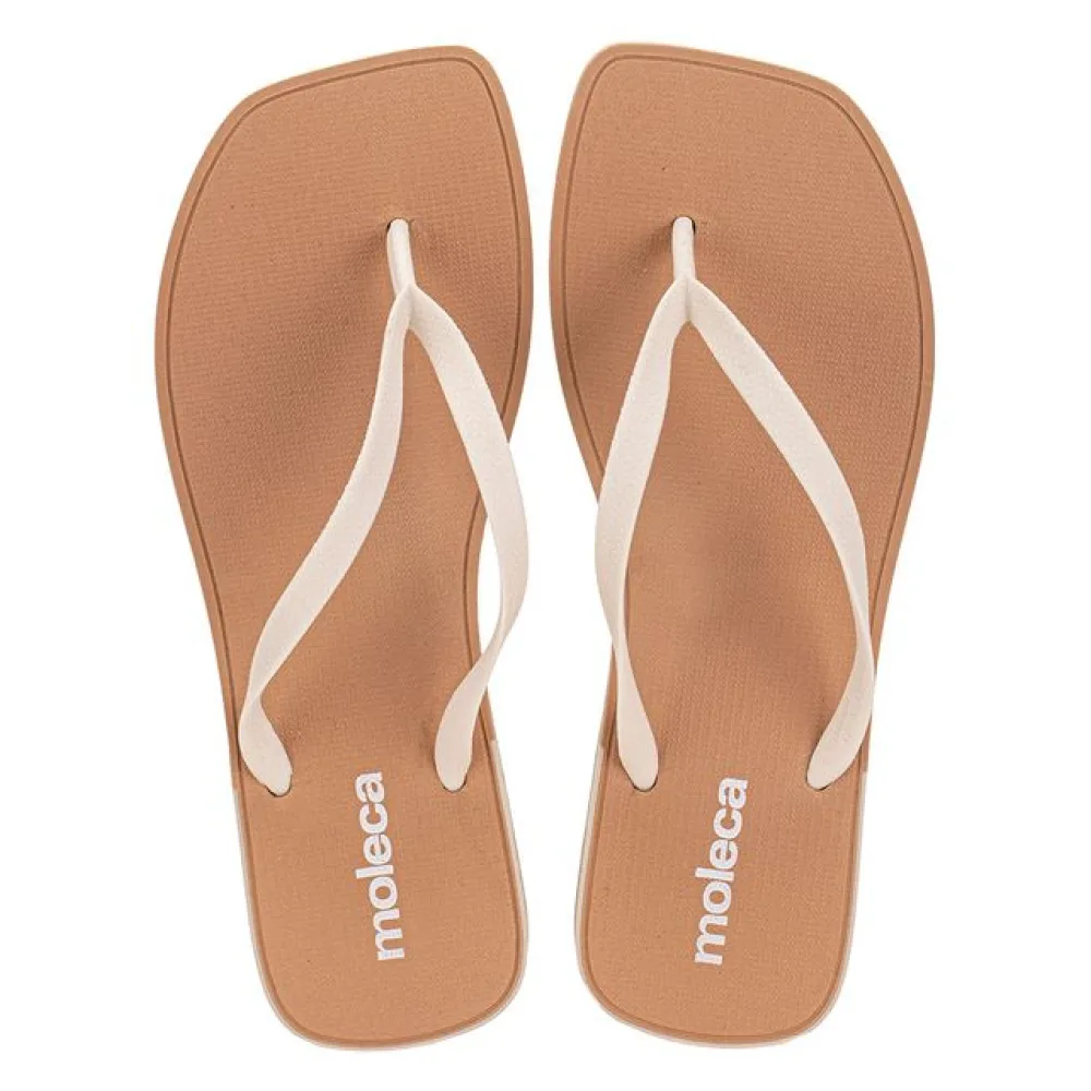 Chinelo Feminino Moleca 5552100 BRANCO/BEGE 34