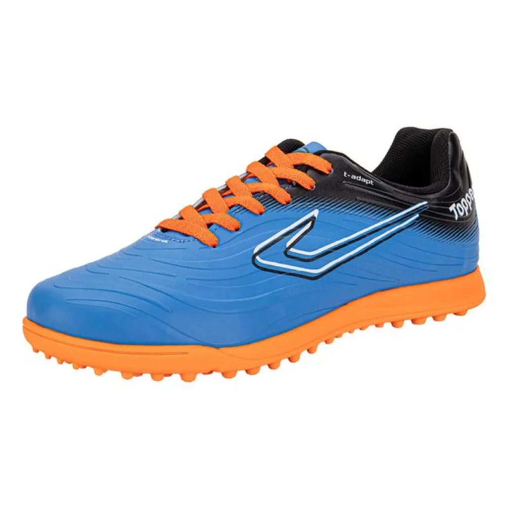 Chuteira Society Forza III Topper TP0468 AZUL/LARANJA 37