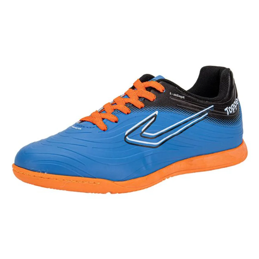 Chuteira Masculina Futsal Forza III Topper TP0467 AZUL/LARANJA 37
