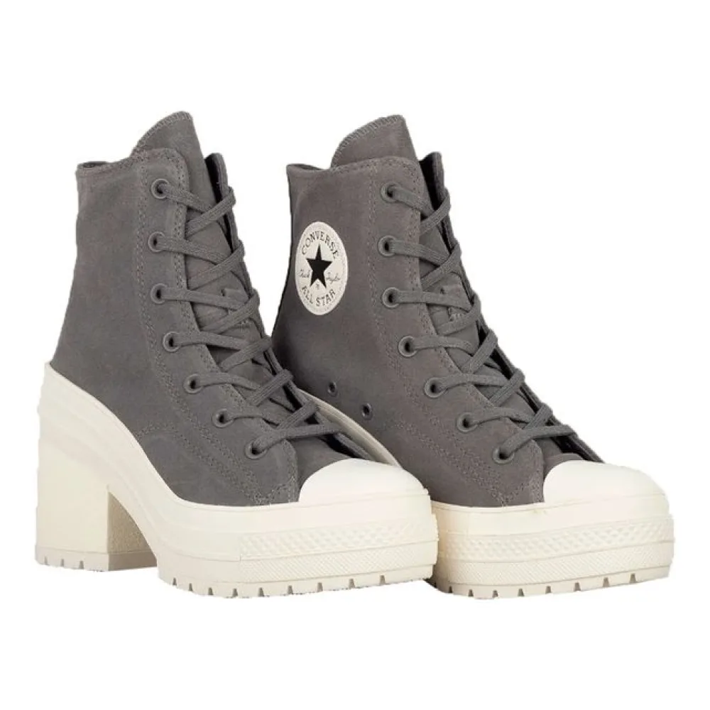 Tênis Chuck 70 De Luxe Heel Platform Hi Sharkskin Converse A12327C CINZA 34
