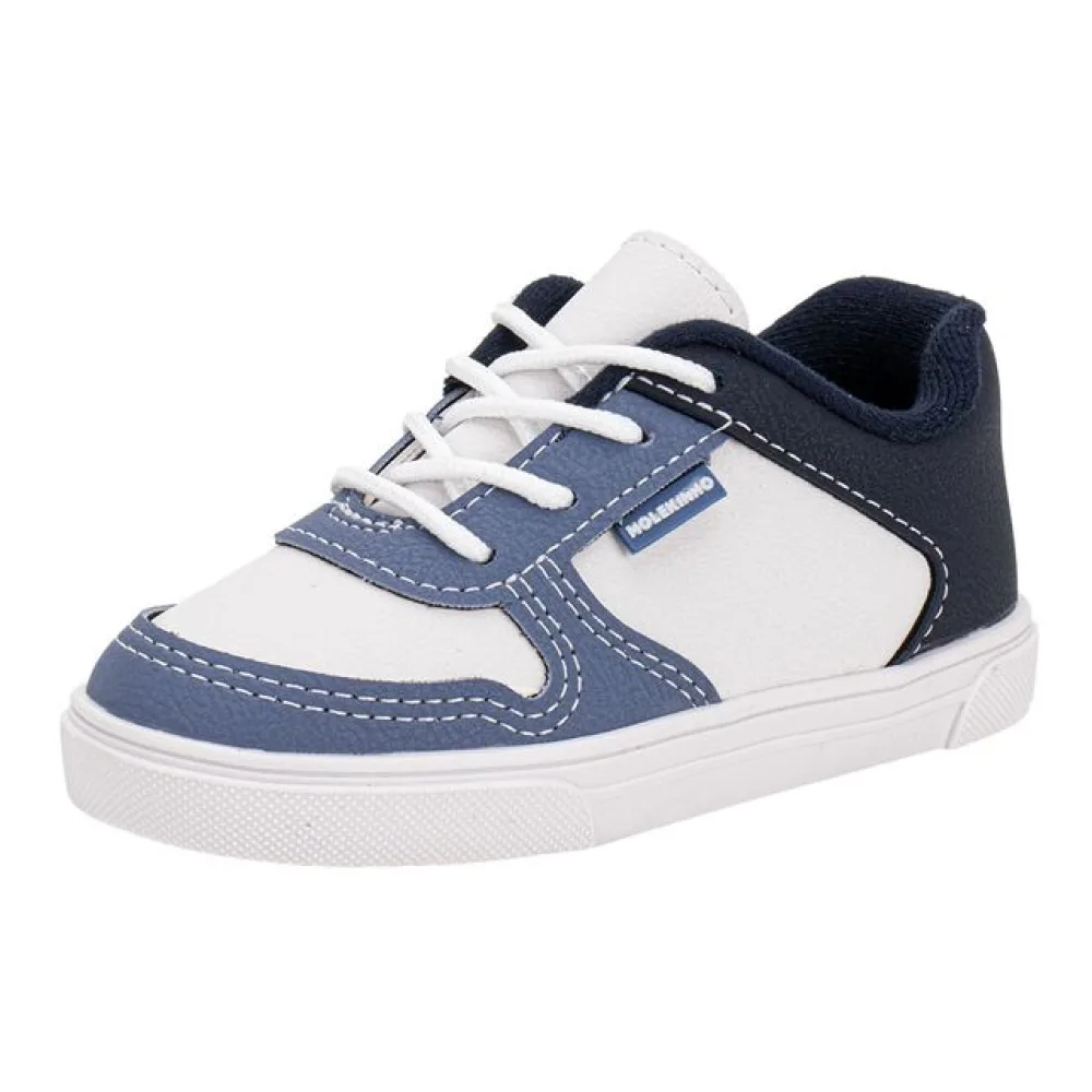 Tênis Infantil Masculino Baby Molekinho 2133176 BRANCO/AZUL 19