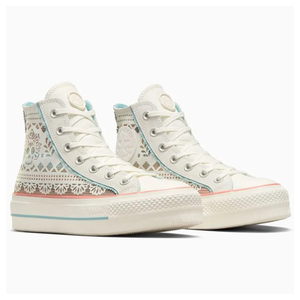 Tênis Chuck Taylor All Star Lift Día De Muertos Converse A12439C BEGE/VERDE 39