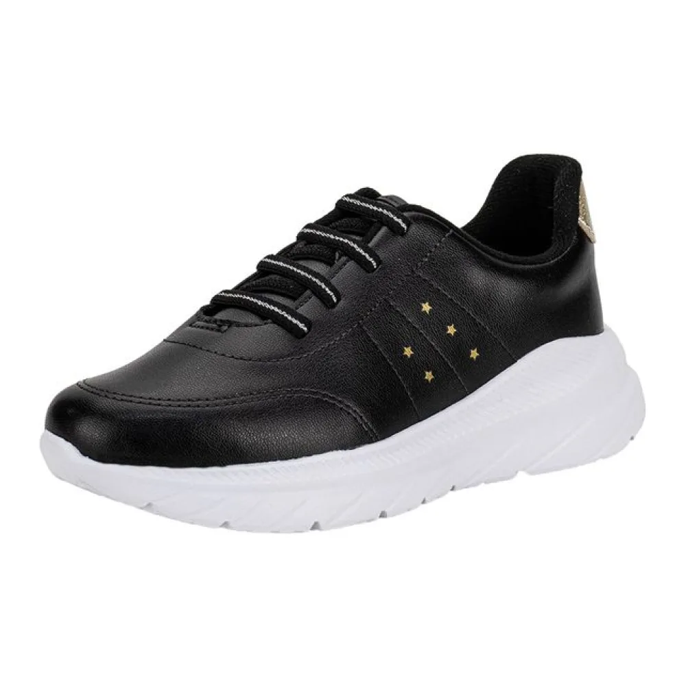 Tênis Infantil Feminino Molekinha 2584101 PRETO/DOURADO 26