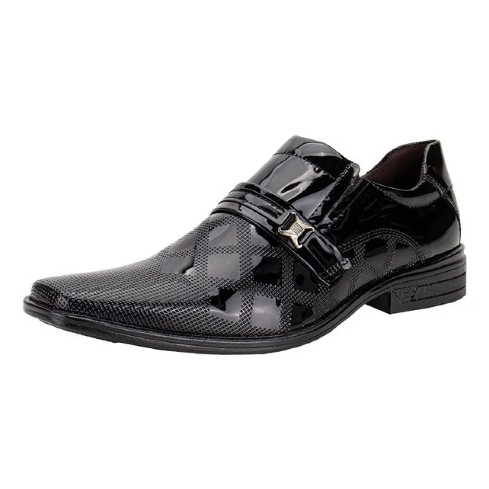 Sapato Masculino Social Bkarellus TR97 VERNIZ/PRETO 01 38