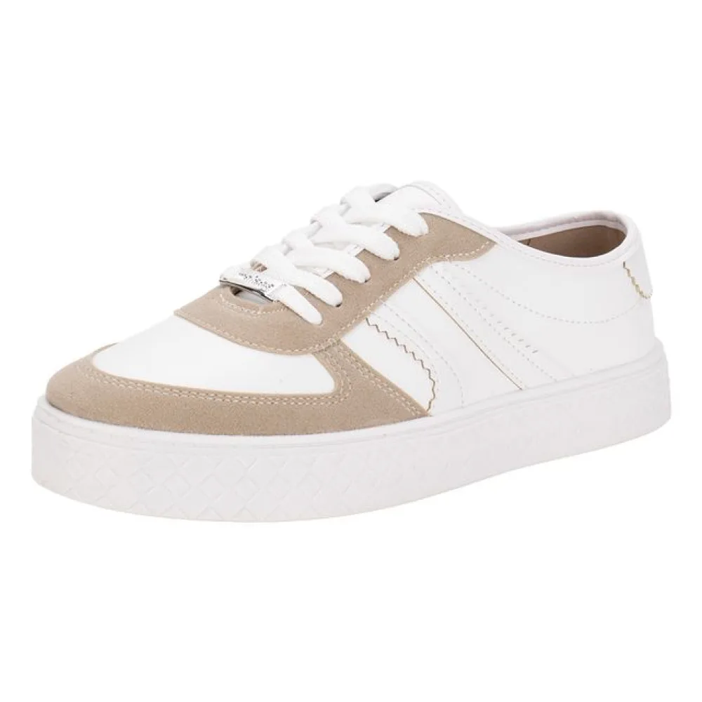 Tênis Feminino Casual Moleca 5712330 BRANCO/BEGE 34