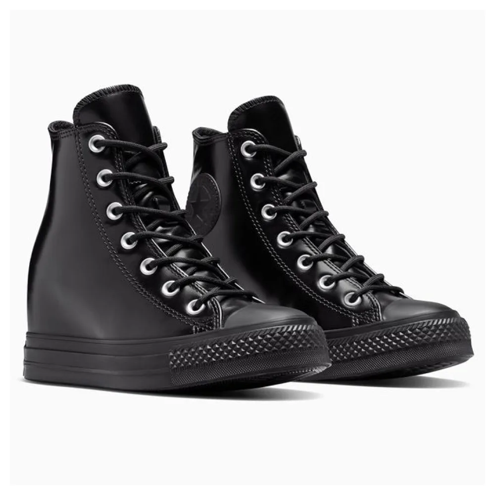 Tênis Chuck Taylor All Star Wedge Platform Leather Converse A12827C PRETO 37