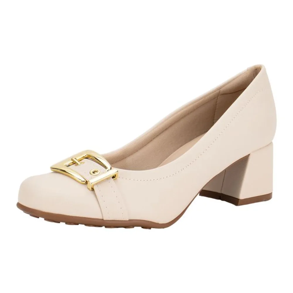 Sapato Feminino Salto Grosso Modare 7373117 NATURAL 34