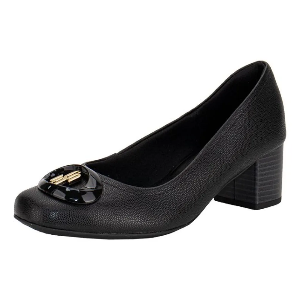 Sapato Feminino Salto Grosso Usaflex MA0802 PRETO 34