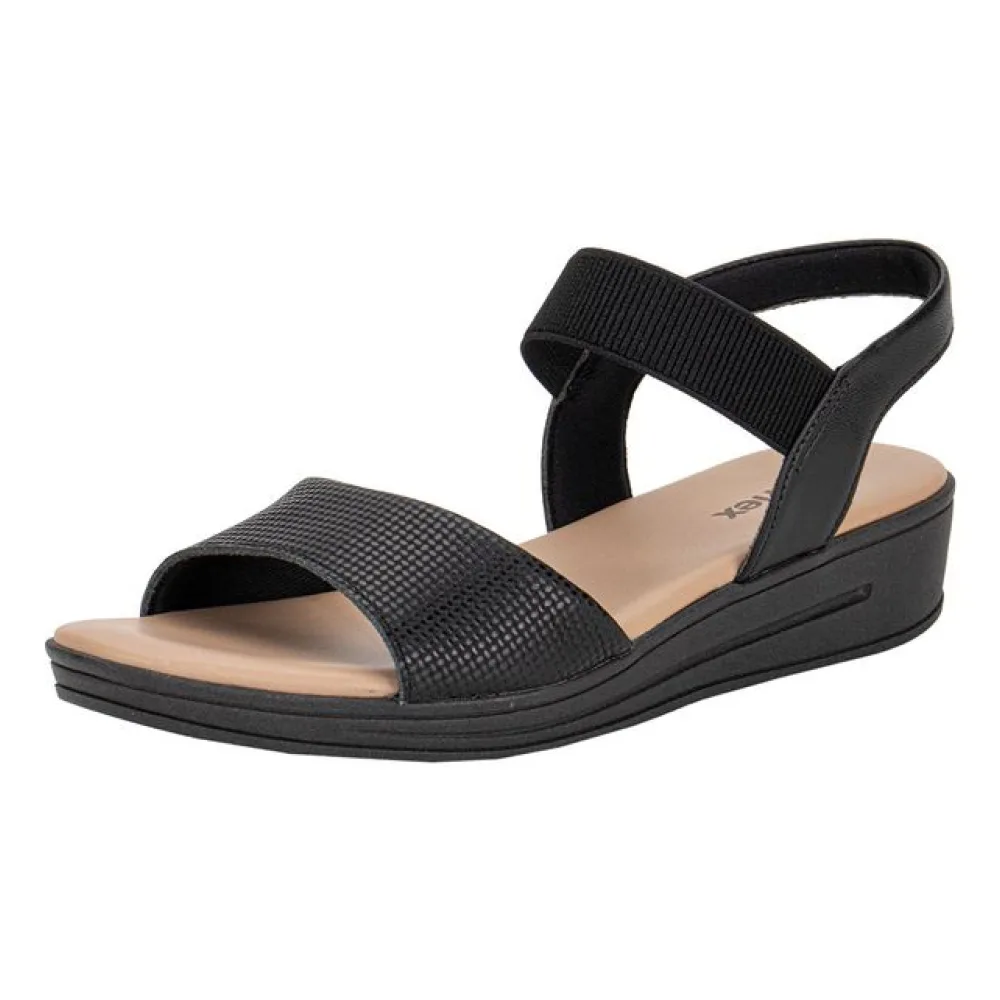 Sandália Feminina Anabela Usaflex MM0701 PRETO 34