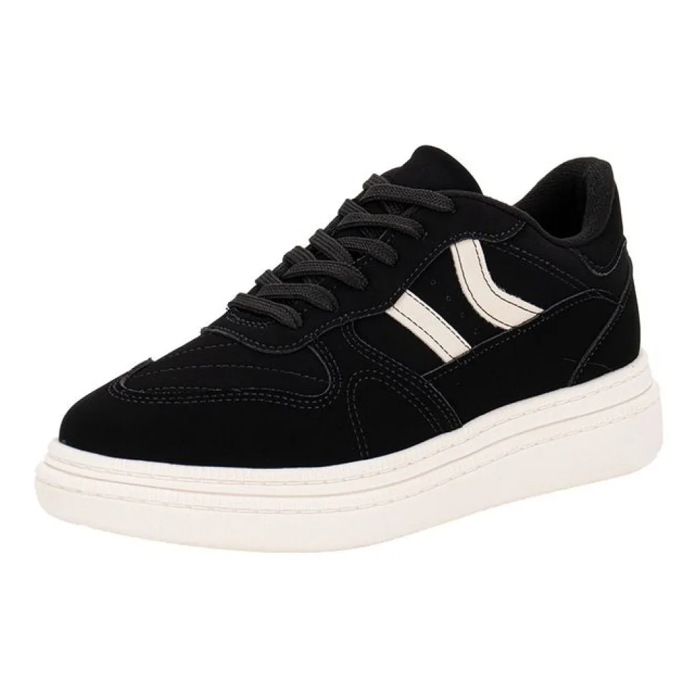 Tênis Feminino Casual Moleca 5816101 PRETO/NOBUCK 34